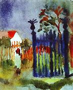 August Macke Garden Gate oil painting picture wholesale